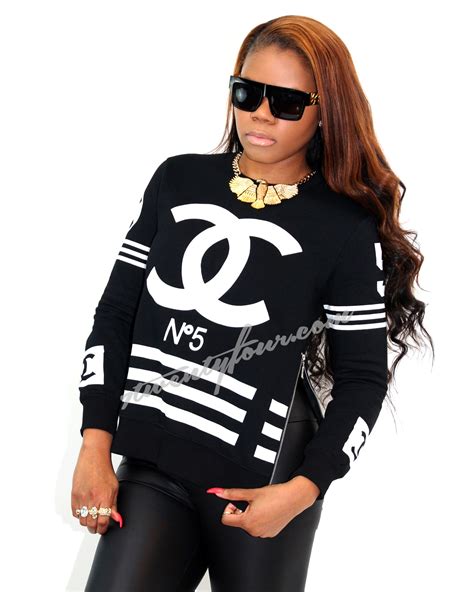 chanel inspired no 5 coco sweatshirt|Coco Chanel women's sweatshirt.